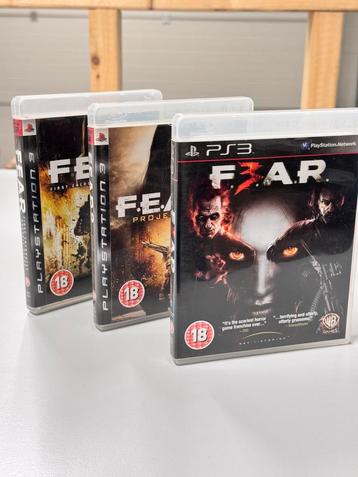 Playstation 3 PS3 - 3X FEAR 1 2 3 en 1 Achetez  anti-rayures