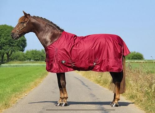 Profi-Rider regendeken burgundy fleece gevoerd 175+195 + 205, Dieren en Toebehoren, Paarden en Pony's | Dekens en Dekjes, Nieuw