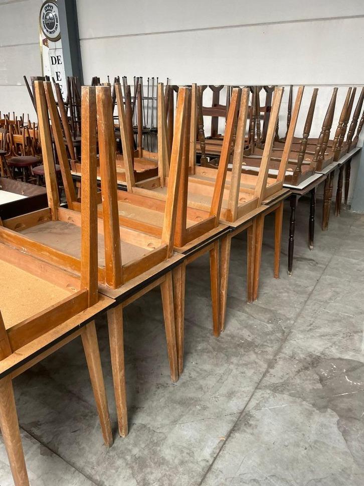 Retro horeca/kantinetafels, Antiek en Kunst, Antiek | Meubels | Tafels, Ophalen