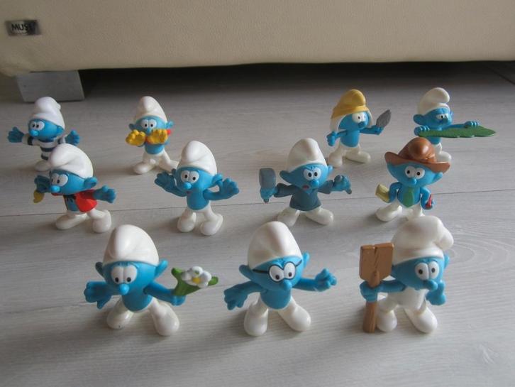 Lot de 11 schtroumpfs, Verzamelen, Smurfen, Zo goed als nieuw, Poppetje, Figuurtje of Knuffel, Verschillende Smurfen, Ophalen of Verzenden