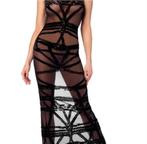 NOIR HANDMADE Bondesque Long Dress, Maat 38/40 (M), Overige typen, Zwart, Nieuw