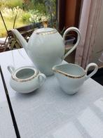 Vintage koffieservies wit met gouden rand Bavaria, Antiek en Kunst, Ophalen