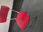 2 retro-Vintage stoelen uit de jaren 60., Huis en Inrichting, Ophalen, Gebruikt, Rood