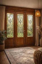 Antieke glas in lood deuren, 3x, Ophalen