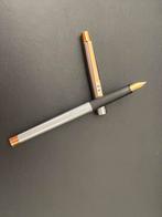 Paper mate vulpen steel brushed gouden accenten, Verzamelen, Ophalen of Verzenden, Zo goed als nieuw, Vulpen