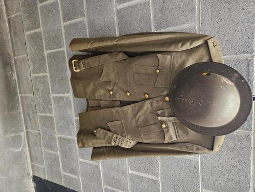 Uniform + helm Belgische officier, luitenant-kolonel '49-'50, Verzamelen, Kleding en Patronen, Gebruikt, Kostuum of Pak, Ophalen