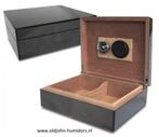 h44 HUMIDOR CARBON FINISH HOOGGLANS SIGARENKIST  40 SIGAREN, Boite à tabac ou Emballage, Envoi, Neuf