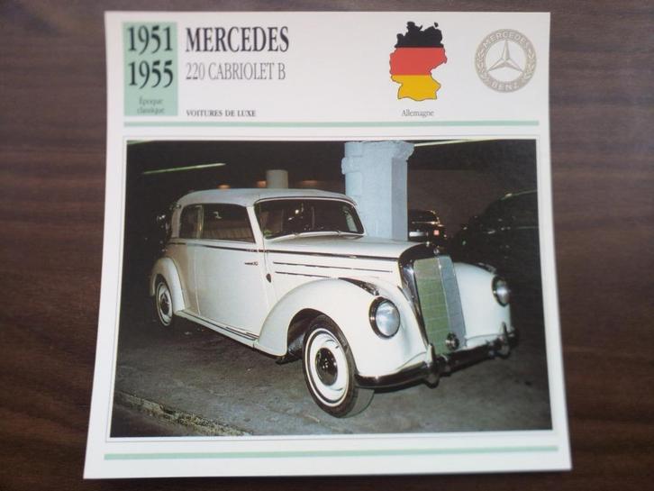 Mercedes - Edito Service kaarten auto bouwperiode 1951-1967, Verzamelen, Automerken, Motoren en Formule 1, Zo goed als nieuw, Auto's