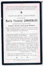 Bp. Coosemans Maria. ° Mechelen 1878 † Mechelen 1910, Verzamelen, Bidprentjes en Rouwkaarten, Ophalen of Verzenden, Bidprentje