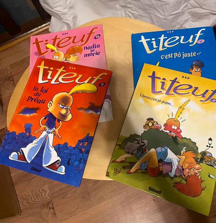 Lot de 4 BD Titeuf – Zep (Éditions Glénat, Boeken, Stripverhalen, Zo goed als nieuw, Ophalen