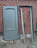 Massieve houten deur in RAL 7039, Doe-het-zelf en Bouw, Ophalen of Verzenden, Zo goed als nieuw, Hout, Buitendeur