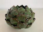 Prachtige grote groene artisjok kandelaar theelicht houder, Enlèvement ou Envoi, Comme neuf, Vert, Chandelier