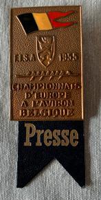 Zeldzame Persbadge Europese Roeikampioenschappen 1955 -, Ophalen, Gebruikt, Sport, Speldje of Pin