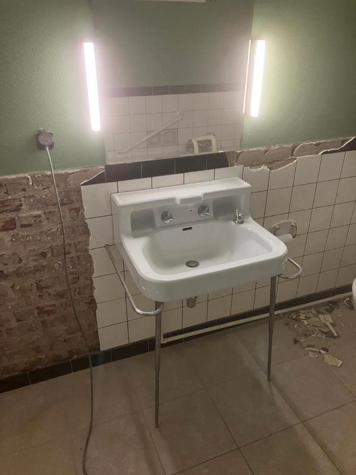 Compleet vintage spoelbak opstelling, Doe-het-zelf en Bouw, Sanitair, Gebruikt, Wastafel, Ophalen