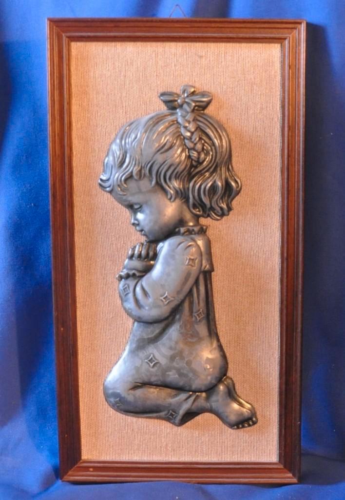 décoration murale cadre fillette agenouillée, Maison & Meubles, Accessoires pour la Maison | Décorations murale, Utilisé, Enlèvement ou Envoi