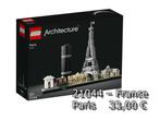 Lego Architecture - 21044 France Paris, Ensemble complet, Lego, Enlèvement ou Envoi, Neuf