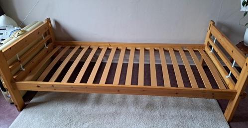 Lit 1 personne 90cm/200cm, Maison & Meubles, Chambre à coucher | Lits, Utilisé, Une personne, 90 cm, 200 cm, Bois, Beige, Enlèvement