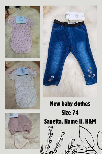 Lot de vêtements neufs pour bébé taille 74 - Valeur > €60,00