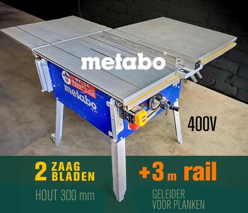 - GERESERVEERD - ZAAGTAFEL METABO 400V + geleiderrail 3m + u, Doe-het-zelf en Bouw, Gereedschap | Zaagmachines, Gebruikt, Overige typen
