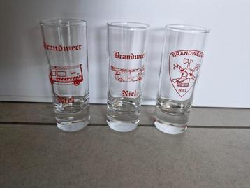 shotglaasjes / borrelglaasjes Brandweer Niel €5 per stuk beschikbaar voor biedingen