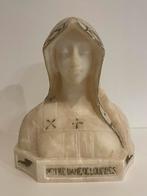 Buste Albâtre - Notre-Dame de Lourdes - Attilio Fagioli, Antiquités & Art, Envoi