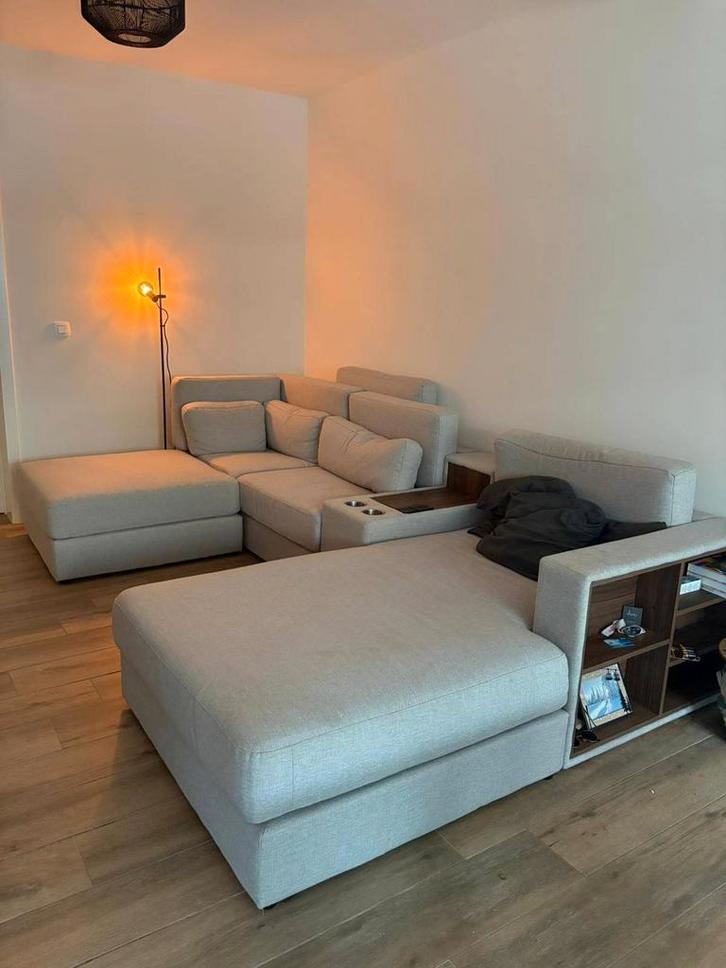 Luxe modulaire hoekzetel met ingebouwde opbergruimte, Huis en Inrichting, Zetels | Zetels, Gebruikt, Hoekbank, Driepersoons, 250 tot 300 cm