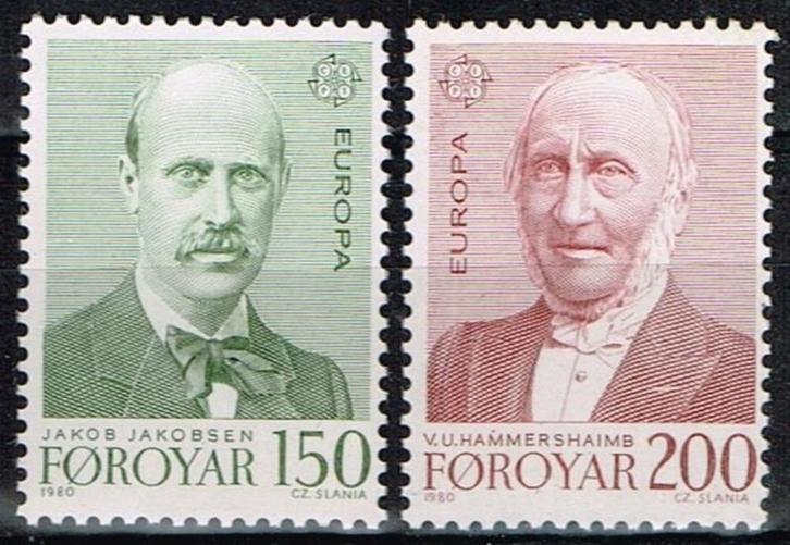 Postzegels uit de Faeroer Islands - K 3857 - personen, Postzegels en Munten, Postzegels | Europa | Scandinavië, Postfris, Denemarken