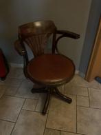 Authentieke bureaustoel, Enlèvement, Utilisé, Brun, Chaise de bureau