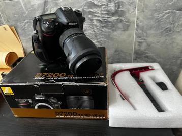 Nikon D7200 behuizing + batterijgreep + 4 batterijen, Audio, Tv en Foto, Ophalen, Spiegelreflex, Zo goed als nieuw, Nikon