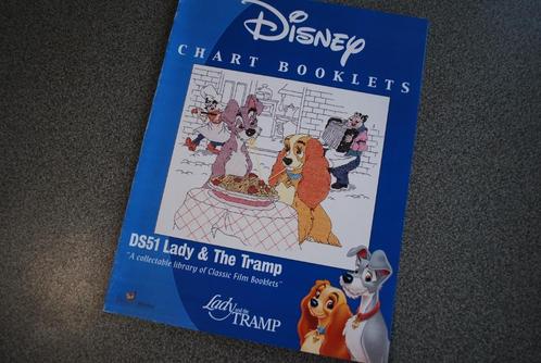 Borduurpatroon Disney kruissteek 'Lady en de vagabond', Hobby en Vrije tijd, Borduren en Borduurmachines, Zo goed als nieuw, Patroon