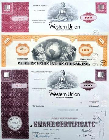 3X WESTERN UNION 1967-1967-1969 beschikbaar voor biedingen