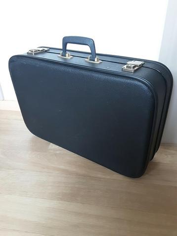 Vintage  reiskofferke  zwart skai !  JAREN  60  beschikbaar voor biedingen