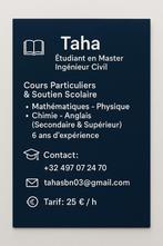 Cours particulier & Soutien scolaire (Math, Physique,Chimie), Ophalen of Verzenden, Nieuw