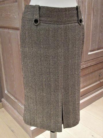 Nieuwe bruine smalle InWear rok met split, mt 38 beschikbaar voor biedingen