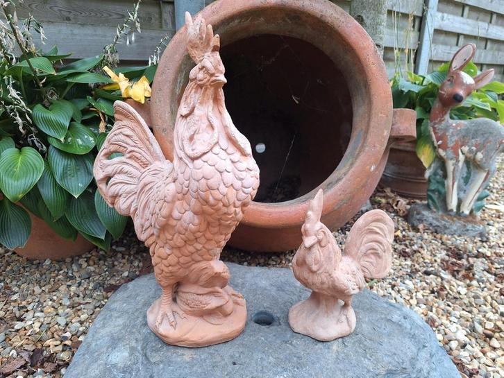 Impruneta Haan en kip, Tuin en Terras, Tuinbeelden, Zo goed als nieuw, Ophalen