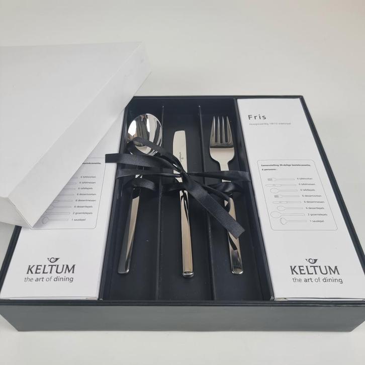 Keltum Van Kempen & Begeer model Fris, 39 delige bestekset, Huis en Inrichting, Keuken | Bestek, Nieuw, Bestekset, Inox of Chroom