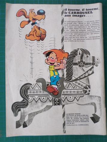 Boule et Bill - publicité papier Collection Carousel - 1969