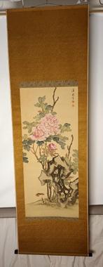 Japanse rolschildering op zijde (1920-'40) 'Tansai' - SOLDEN, Ophalen of Verzenden