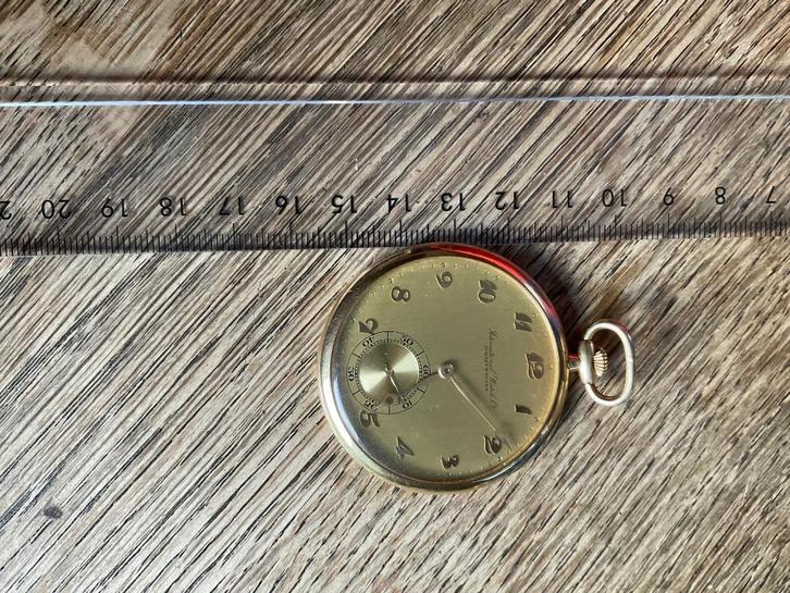 Zakhorloge, Handtassen en Accessoires, Horloges | Antiek, Zakhorloge, Overige merken, Goud, Ophalen of Verzenden