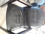 10 lederen stoelen met armleuning, Ophalen, Gebruikt, Hout