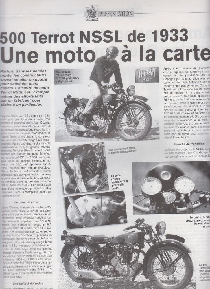 Motos d'hier Terrot 500 NSSL année 1933, Boeken, Motoren, Gelezen, Verzenden