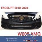 W205 Facelift AMG Voorbumper compleet Mercedes C Klasse 2019, Gebruikt, Ophalen of Verzenden, Bumper, Mercedes-Benz