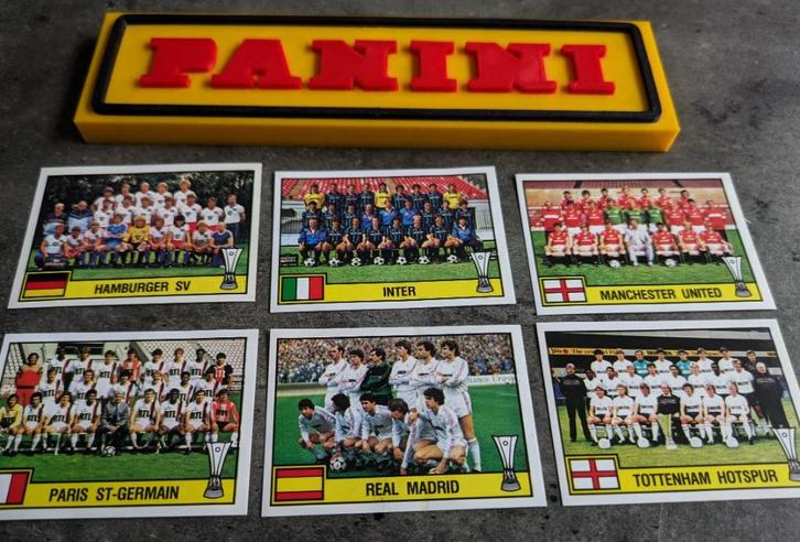 PANINI FOOTBALL 85  6 STICKERS 1985 NRS 429 /434, Hobby en Vrije tijd, Stickers en Plaatjes, Nieuw, Verzenden