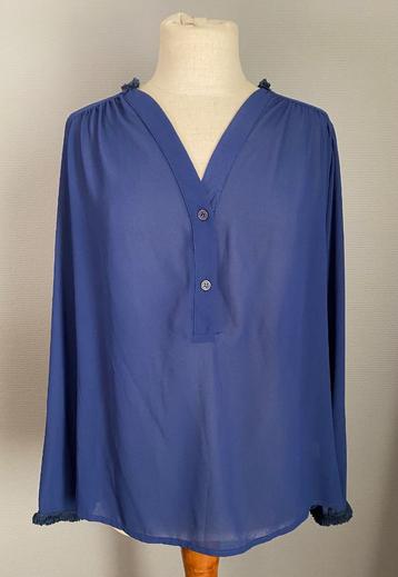 Blauwe transparante blouse Julie Mode maat XL - NIEUW beschikbaar voor biedingen
