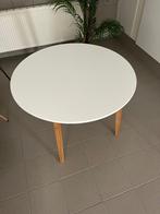 Witte, ronde tafel 104cm, Huis en Inrichting, Tafels | Eettafels, Ophalen, Kunststof, Rond, Zo goed als nieuw
