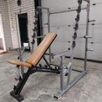 Panatta squat rack  met Panatta verstelbare bankje, Sport en Fitness, Ophalen, Zo goed als nieuw