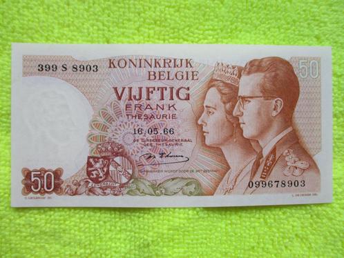nieuw bankbiljet 50 frank België 1966, Postzegels en Munten, Bankbiljetten | België, Los biljet, Ophalen of Verzenden