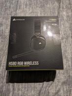 Corsair HS80 Wireless Gaming Headset Zwart, Ophalen of Verzenden, Zo goed als nieuw, Draadloos, Over-ear