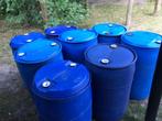 Blauwe plastic tonnen (+- 200L), Tuin en Terras, 150 liter of meer, Ophalen, Zo goed als nieuw, Kunststof