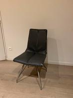 6 eetkamer stoelen, Huis en Inrichting, Stoelen, Ophalen, Gebruikt, Grijs, Leer